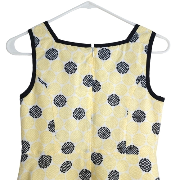 TALBOTS Kids Yellow Black Linen Blend Fit and Flare Dress - Picture 4 of 6